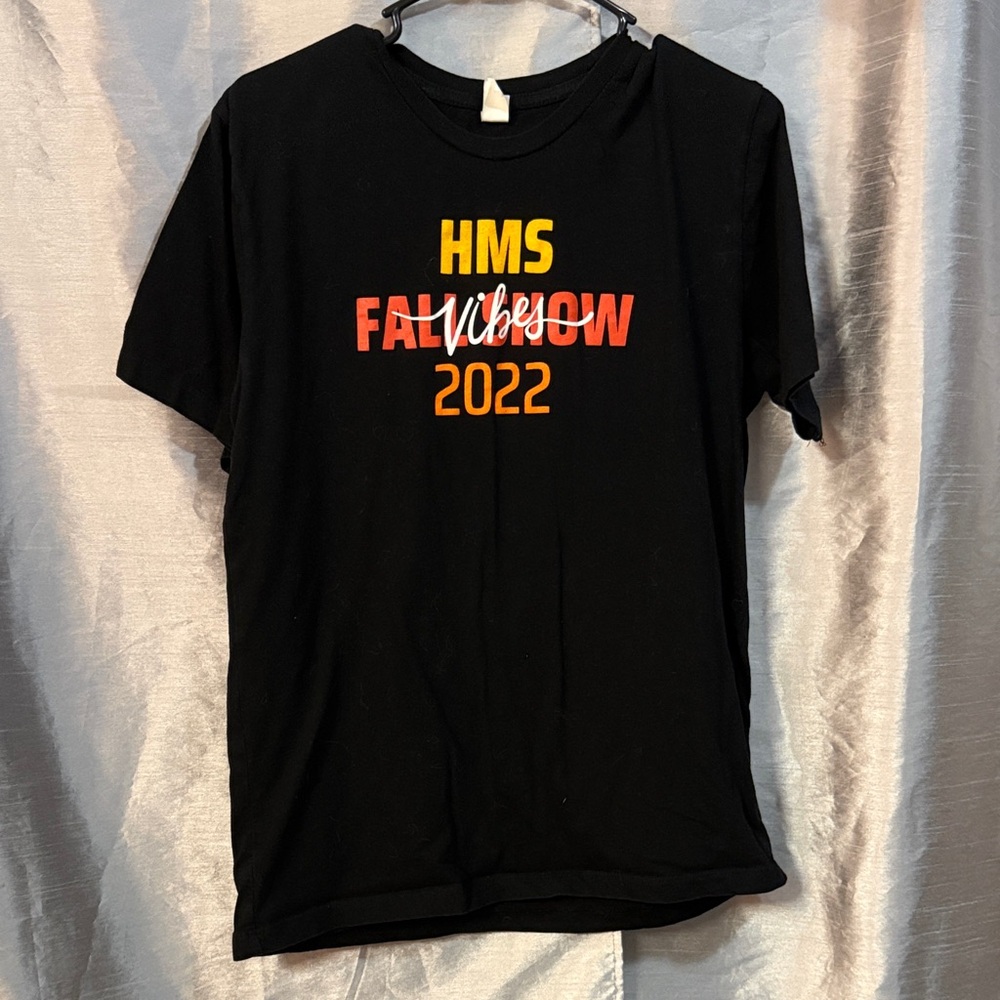 Alternative Black Tee with Red and Yellow Graphic